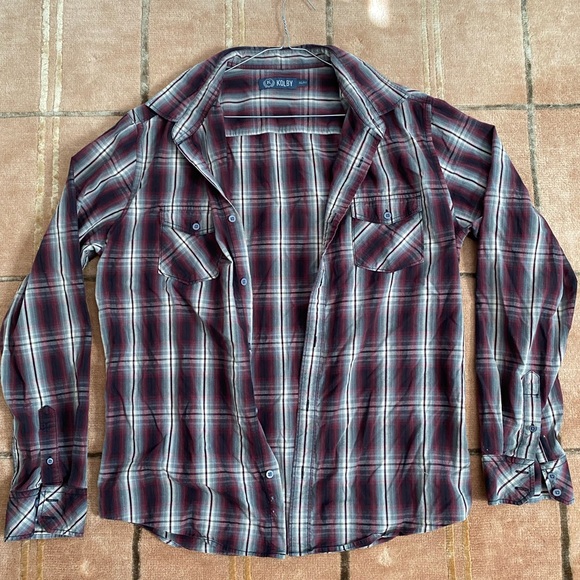 Red/Grey Kolby Button-Down Men’s XL - Picture 1 of 2